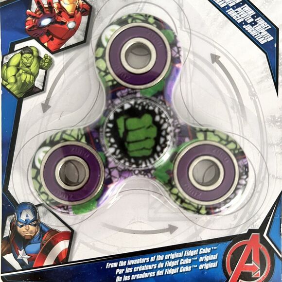 SET OF 3 NEW Iron man Captain America Hulk Marvel Avengers Spinners Antsy Labs - Picture 2 of 5